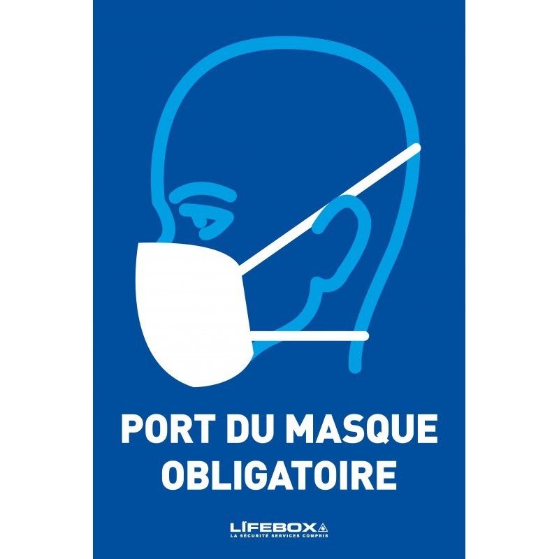 Panneau affichage port du masque obligatoire