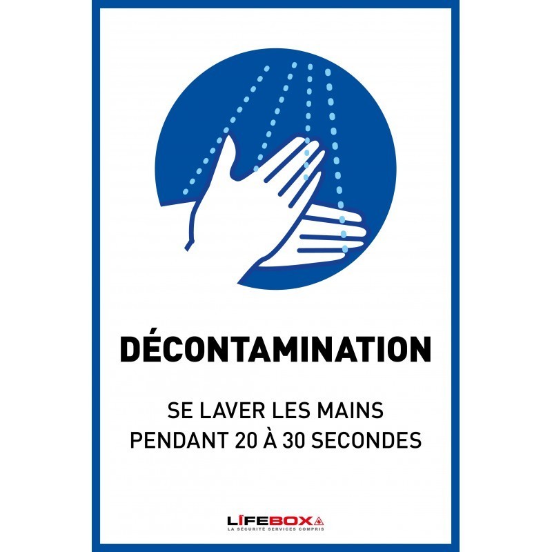 Panneau affichage pour le lavage des mains