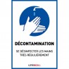 Panneau affichage pour la dã©sinfection des mains