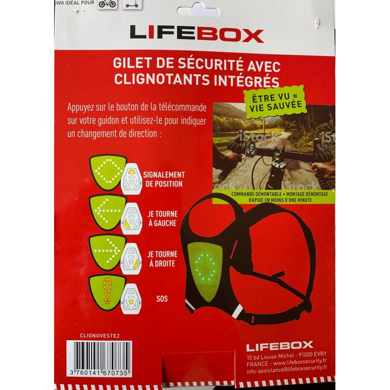 Gilet clignotant avec télécommande