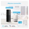 Alarme maison connectée sans fil wifi box internet et gsm futura blanche smart life- lifebox