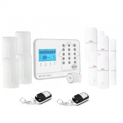 Kit alarme maison connectée sans fil wifi box internet et gsm futura blanche smart life- lifebox - kit animal 4