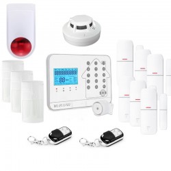 Kit alarme maison connectée sans fil wifi box internet et gsm futura blanche smart life- lifebox - kit animal 6