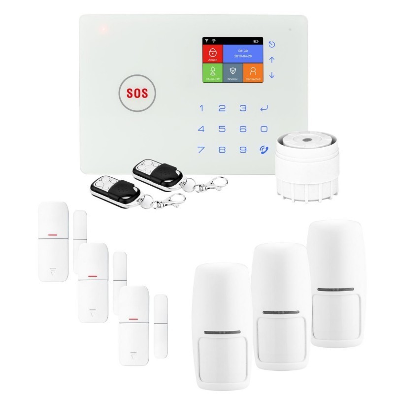 Alarme maison sans fil wifi et gsm amazone - lifebox - kit3