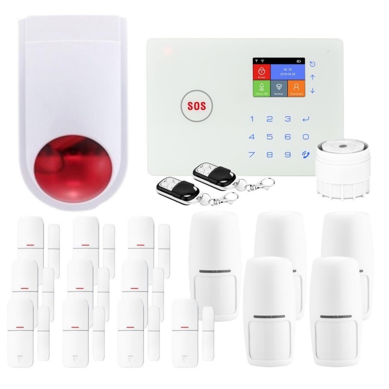 Alarme maison connectée sans fil wifi et gsm e - lifebox - kit8