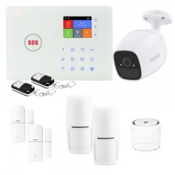 Kit alarme maison connectée sans fil wifi gsm amazone et caméra wifi - lifebox - kit9