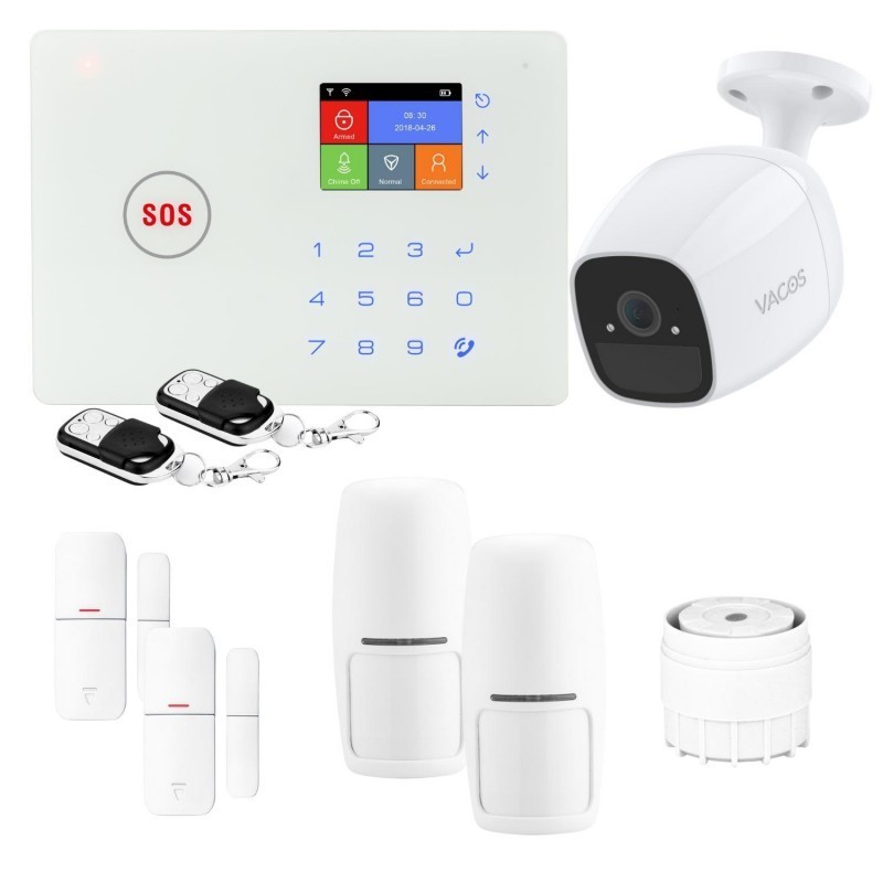 Kit alarme maison connectée sans fil wifi gsm e et caméra wifi -  lifebox - kit9