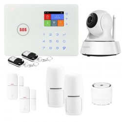 Kit alarme maison connectée sans fil wifi et gsm amazone et caméra wifi - lifebox - kit10