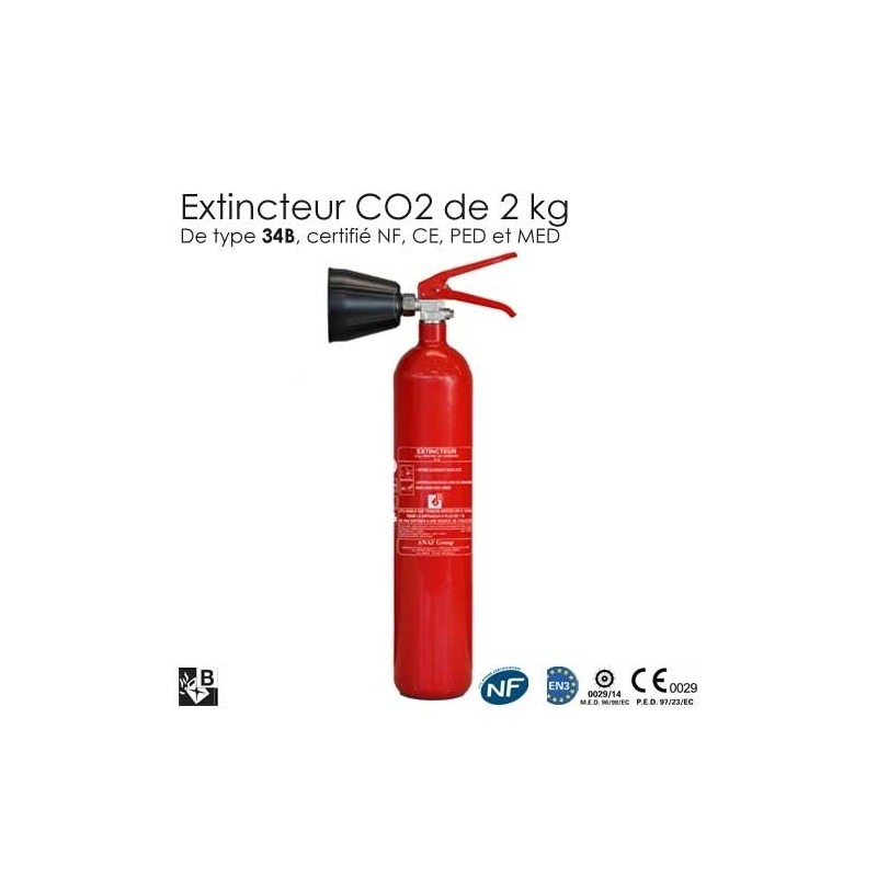 Extincteur co2 2kg b nf