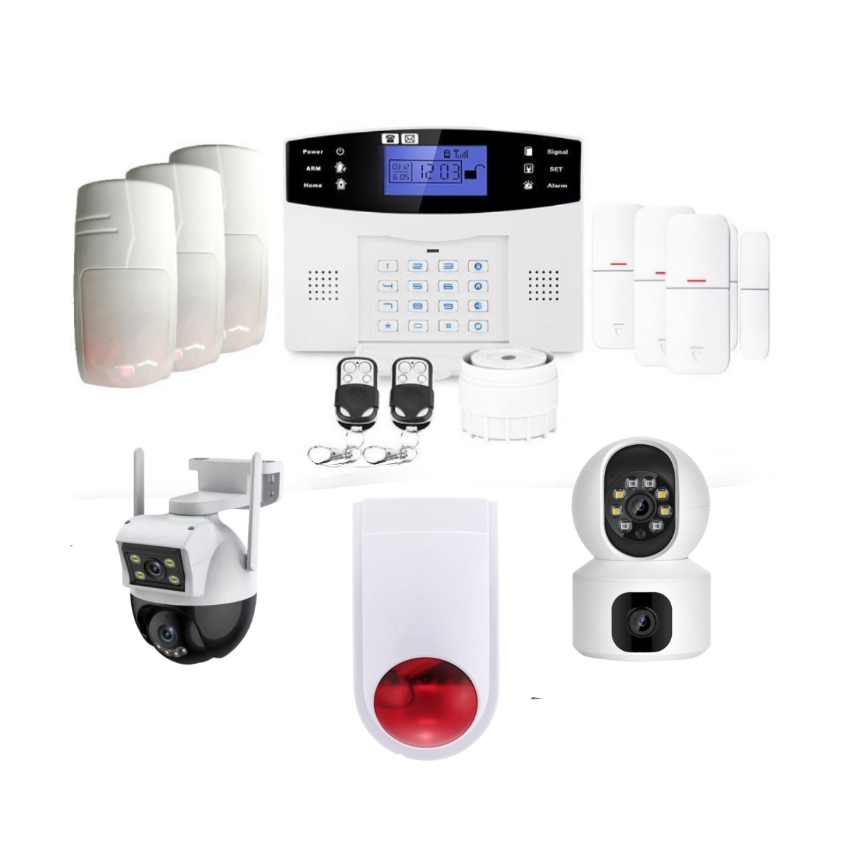 Système D'alarme Maison SmartCam - Avec Fil, 5 Zones, Neuf - Sans Marque
