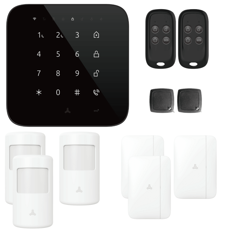 Alarme maison wifi et gsm 4G sans fil connectée Casa Noire - kit 3
