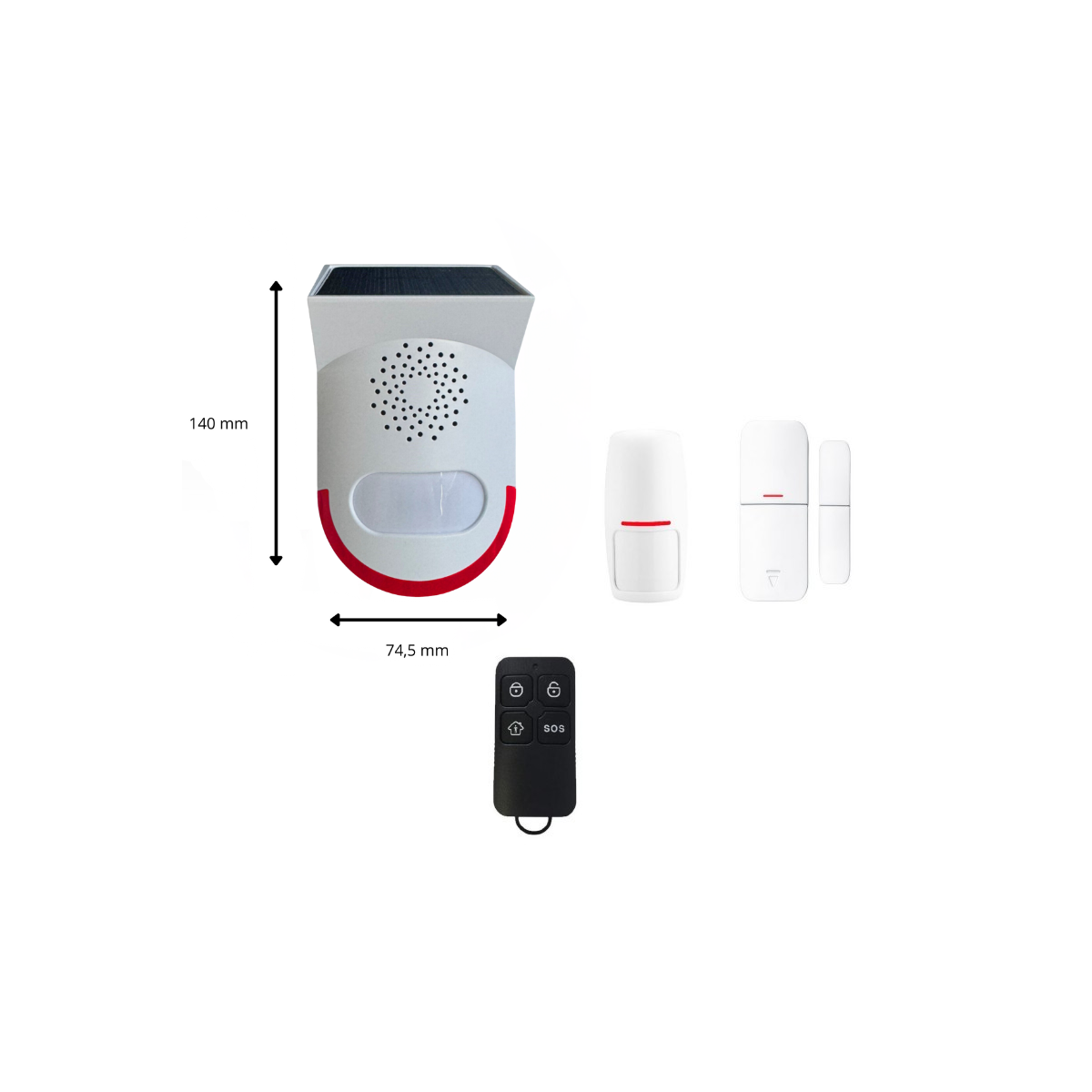Kit alarme autonome extérieure solaire pour garage, chantier — free download
