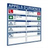 Panneau signalétique d'appels d'urgence