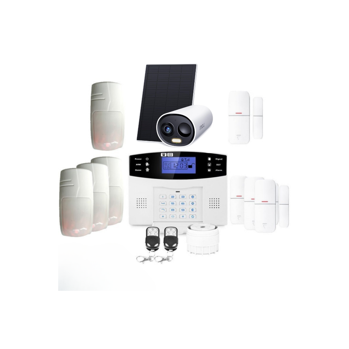Système D’alarme Maison HOMSECUR Sans Fil 4G + 4 Détecteurs PIR Anti-animaux – Complet Et Connecté