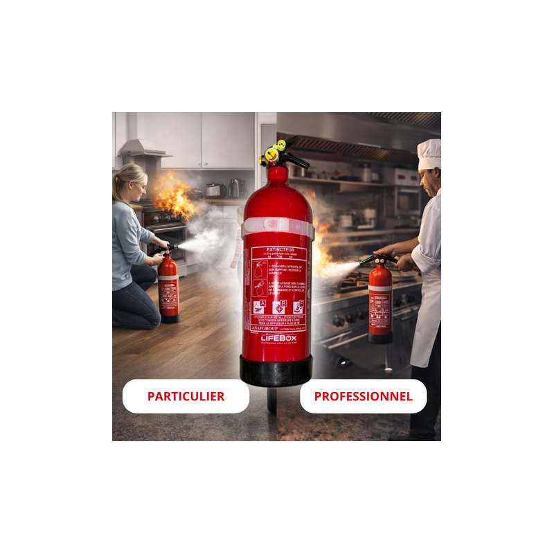 Extincteur 2 litres eau et additifs ABF NF Lifebox