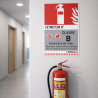 Panneau signalétique extincteur classe  b pour signalisation incendie ERP norme NF X08-003