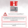 Panneau signalétique extincteur classe  b pour signalisation incendie ERP norme NF X08-003