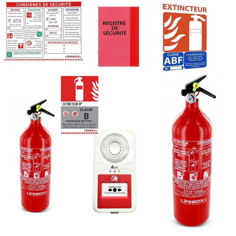 Pack sécurité alarme incendie erp