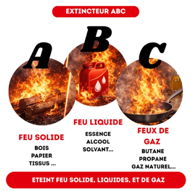 Extincteur 1kg a poudre avec manomètre auto test- ext01