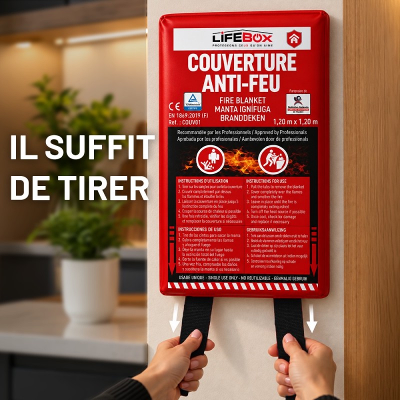 Couverture anti feu 1.2m x 1.2m