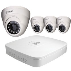 Kit vidéo surveillance hd cvi 4 dômes 1080p