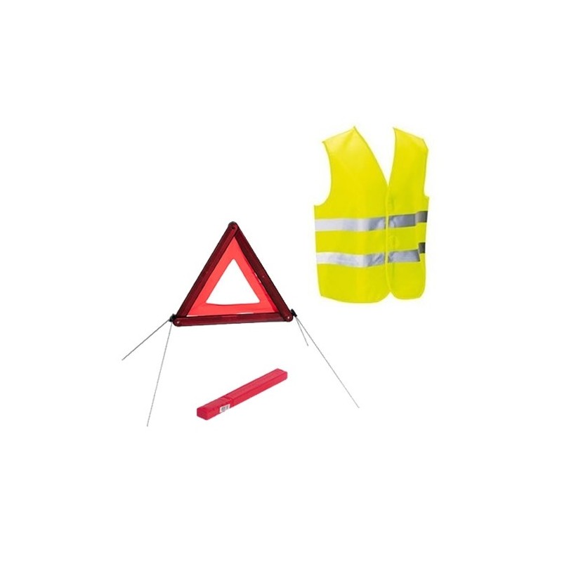 Kit sécurité voiture homologué gilet et triangle de signalisation