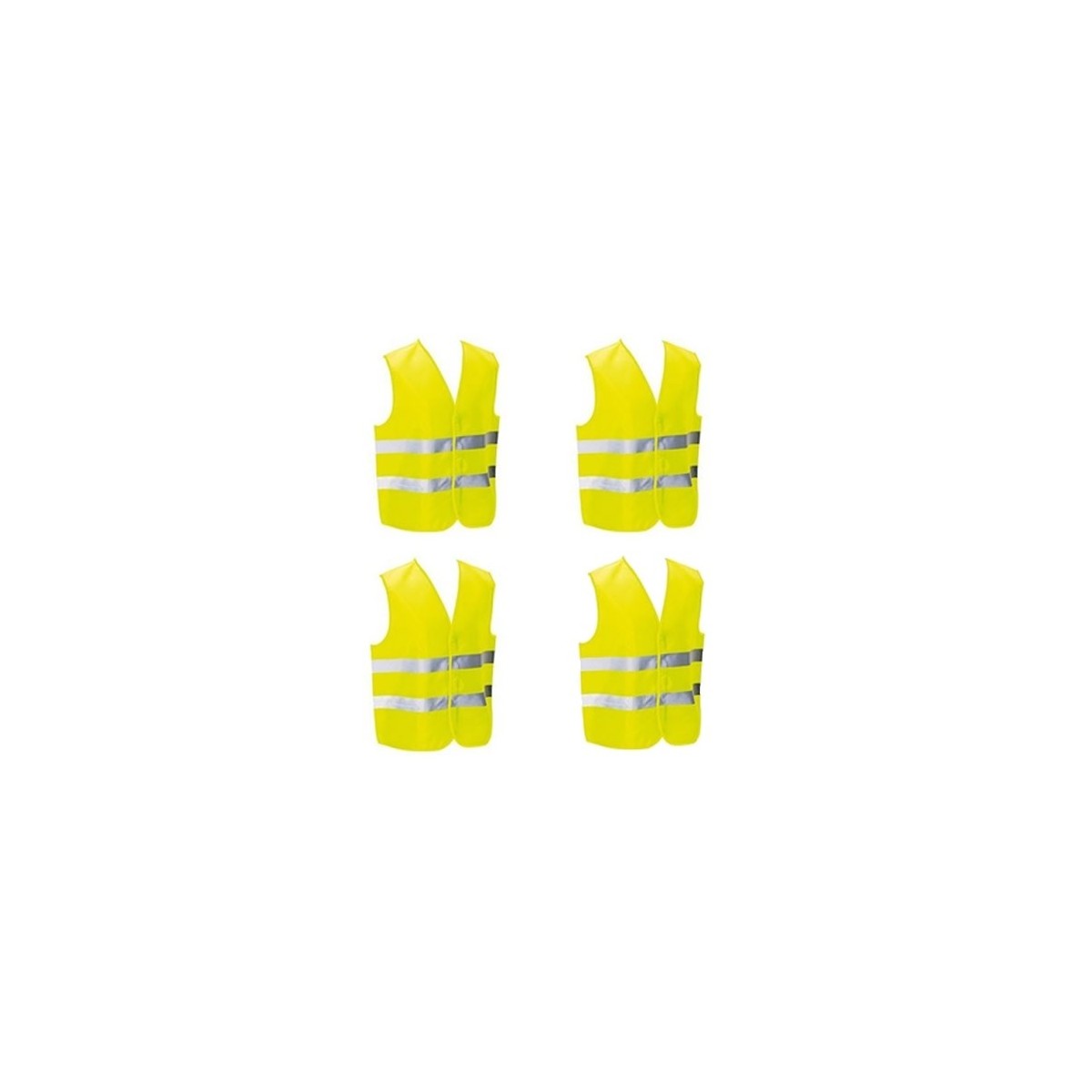 Gilet jaune de sécurité - 4 pièces