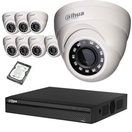 Kit vidéo surveillance hd cvi 8 dômes 1080p