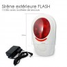 Sirene alarme exterieure avec flash