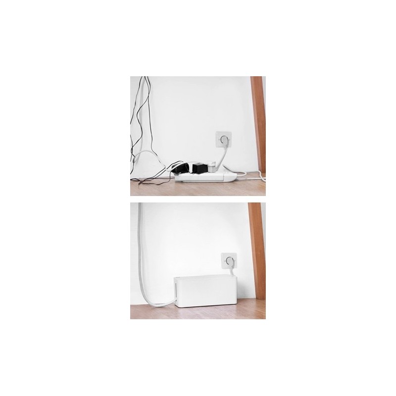 LIFEBOX Coffret Cable Box Large Blanc organisateur cables et