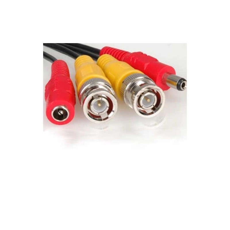 Cable video bnc video 12v de 50 m  "tout en un"