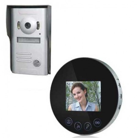 Interphone video miroir rond