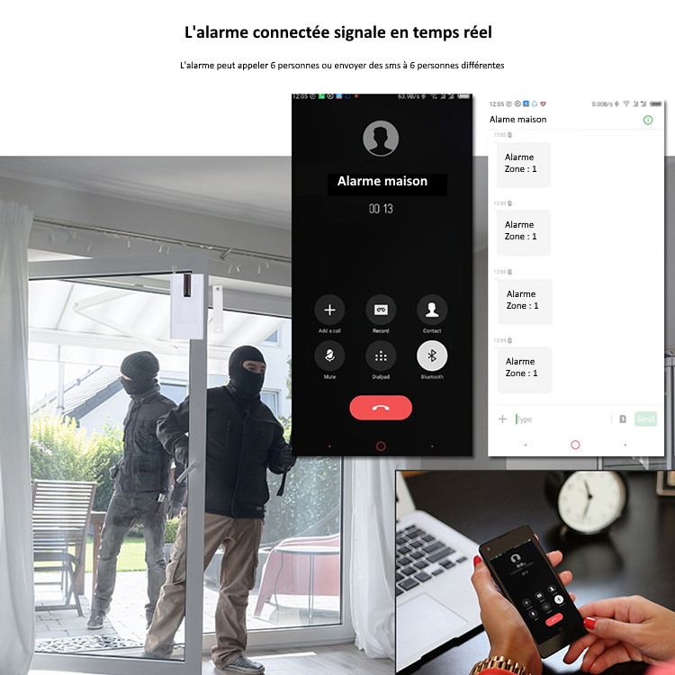 Alarme connectée en temps réel