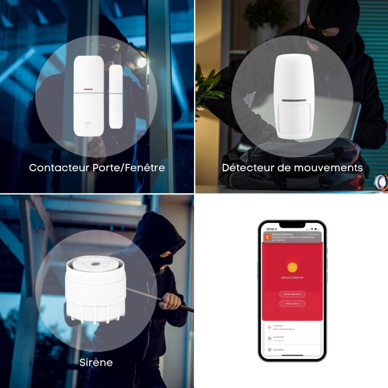 Alarme alerte via application