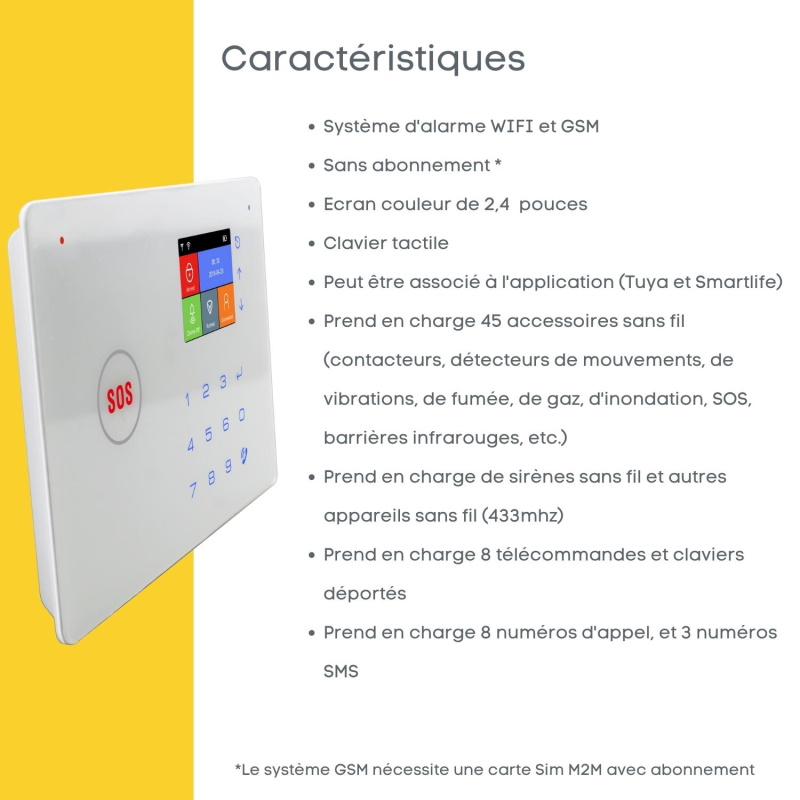 Alarme Amazone caractéristiques