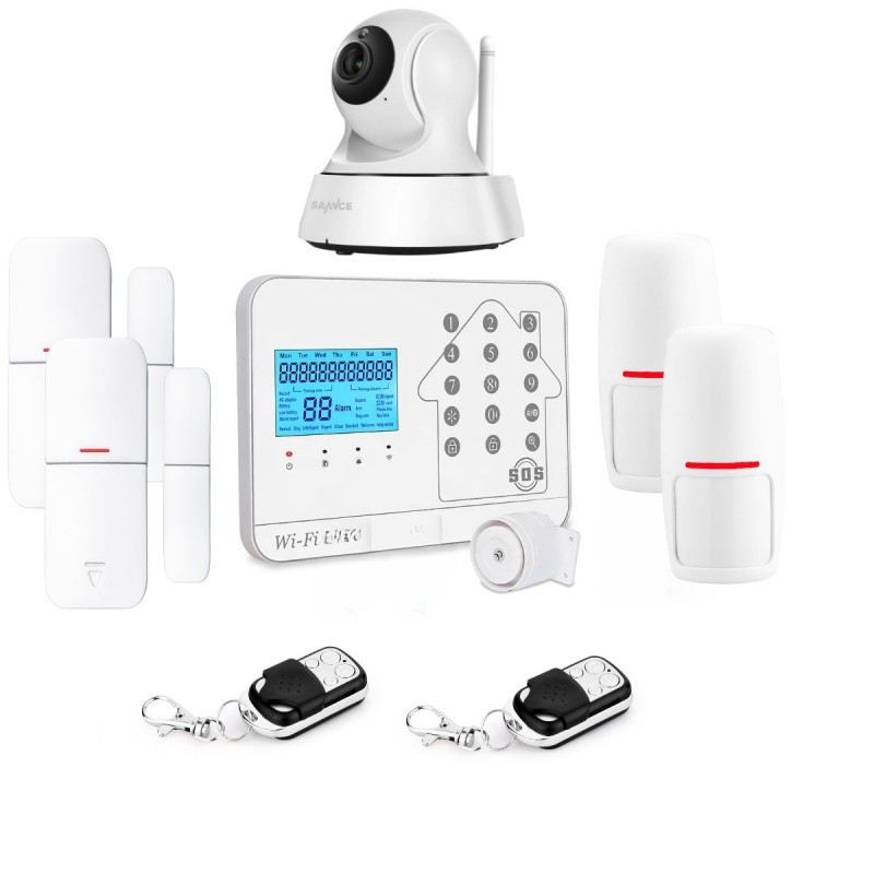 kit complet de sécurité avec alarme pour maison et videosurveillance