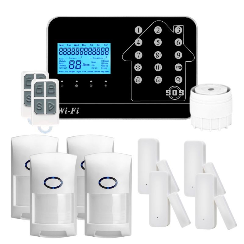 Kit Alarme Maison Sans Fil GSM - 1 à 99 Zones - Alertes Par SMS Et Appel - Compatible IPhone