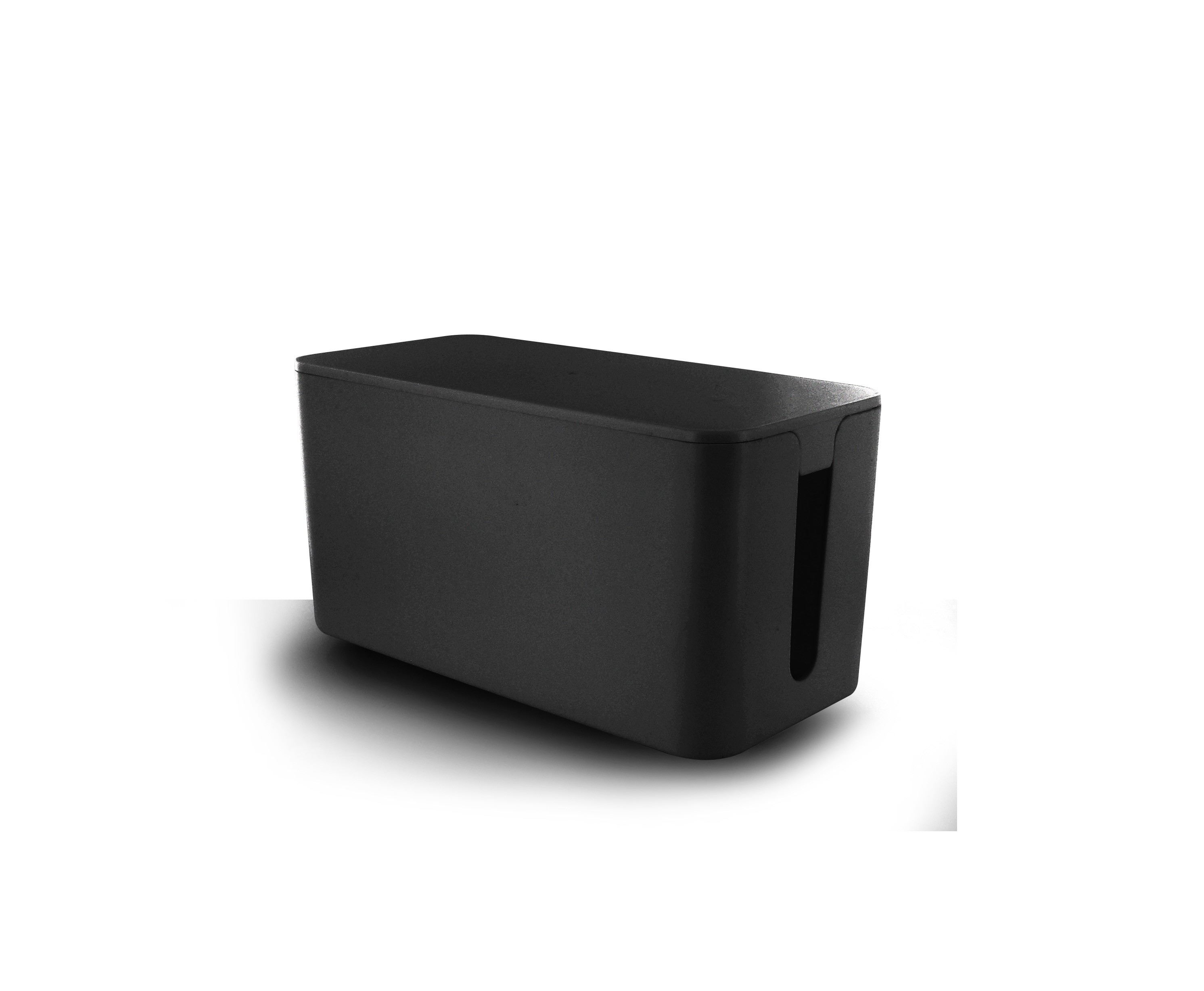 Boîte de rangement pour multiprise avec support smartphone - coloris noir, Organisation des câbles